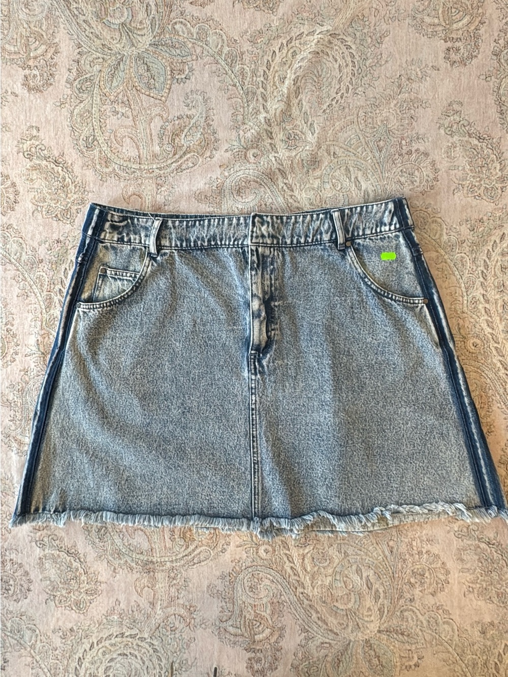 adidas Light Blue Denim Mini Skirt with Side Stripes - Picture 5 of 12